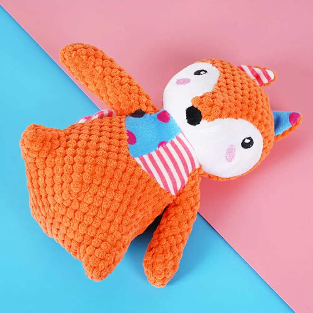 

Plush Fox Dog Toy with sound,Interactive Puppy Teething Toy,Stuffed Animal Bite-resistant for Large, Medium, and Small Dogs