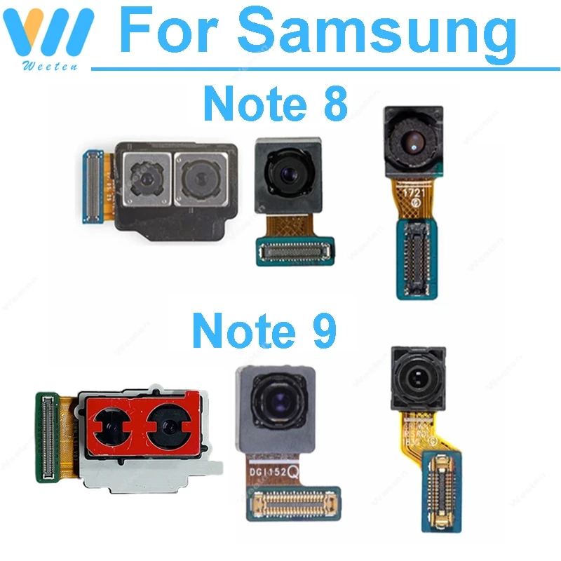 Front Rear Camera For Samsung Galaxy Note 8 /Note 9 Iris Scanning Camera Back Main Front Facing Camera Module Flex Cable Parts