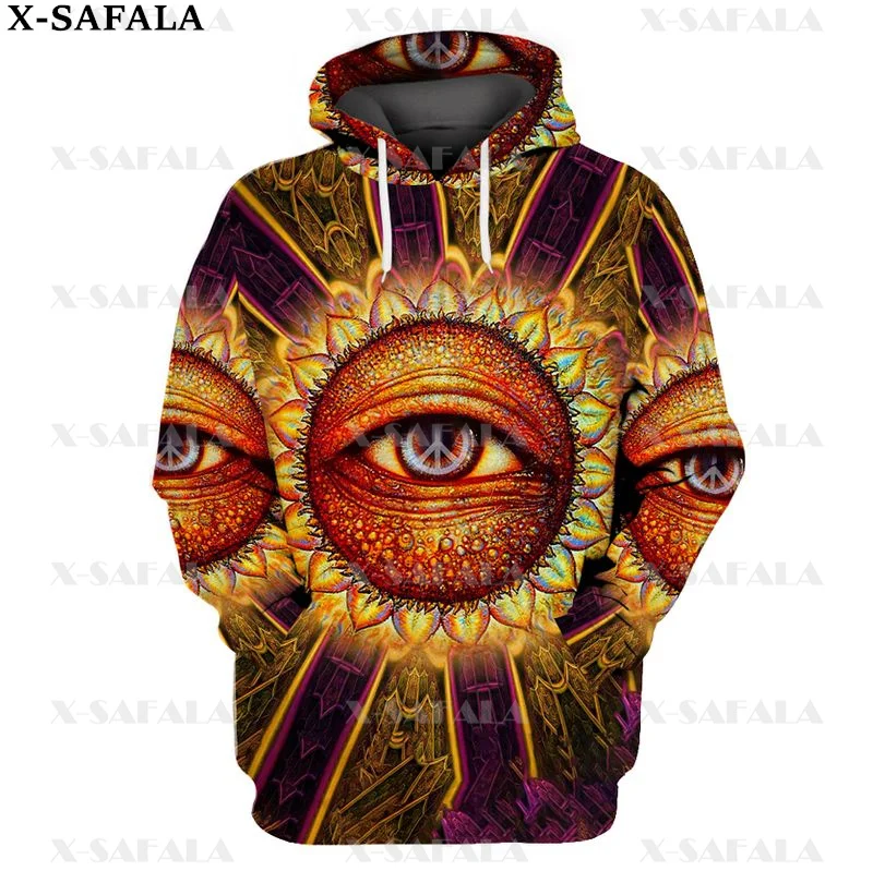 Hippie Trippy Psychedelic 3D Print Zipper Hoodie Man Female Pullover Sweatshirt Hooded Jacket Jersey Tracksuits-4