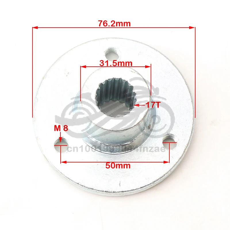 1PC 5 inch 17T M8*3 stud Rear Wheel Hub 50mm For Rear Axle DIY 110cc 168 200F Go Kart Buggy Karting ATV UTV Quad Bike Moto Parts