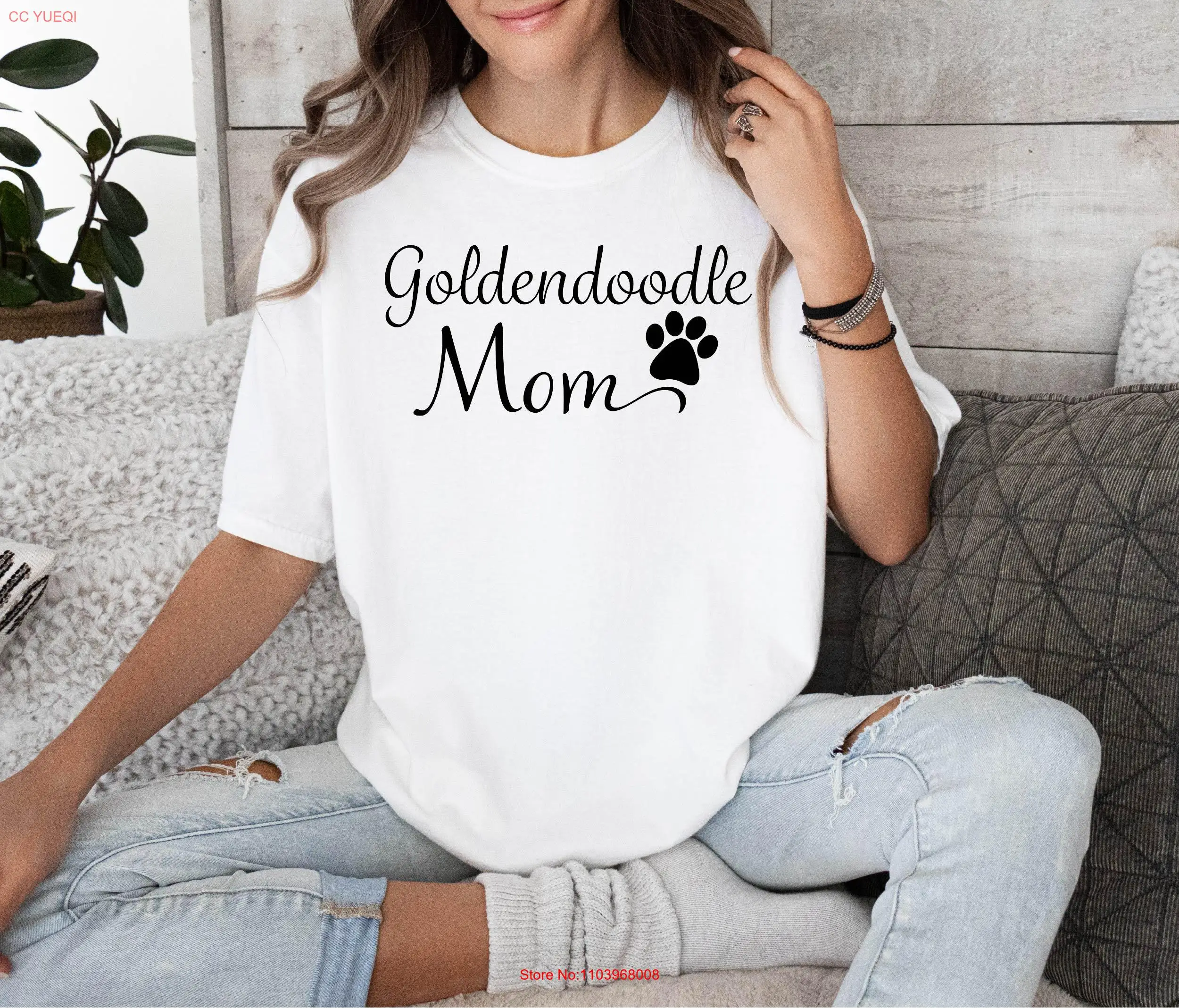 Goldendoodle Mom T Shirt For Owner Dog Lover Mama long or short sleeves Goldendoodle Mom T Shirt For Owner Dog Lover Mama long or short sleeves