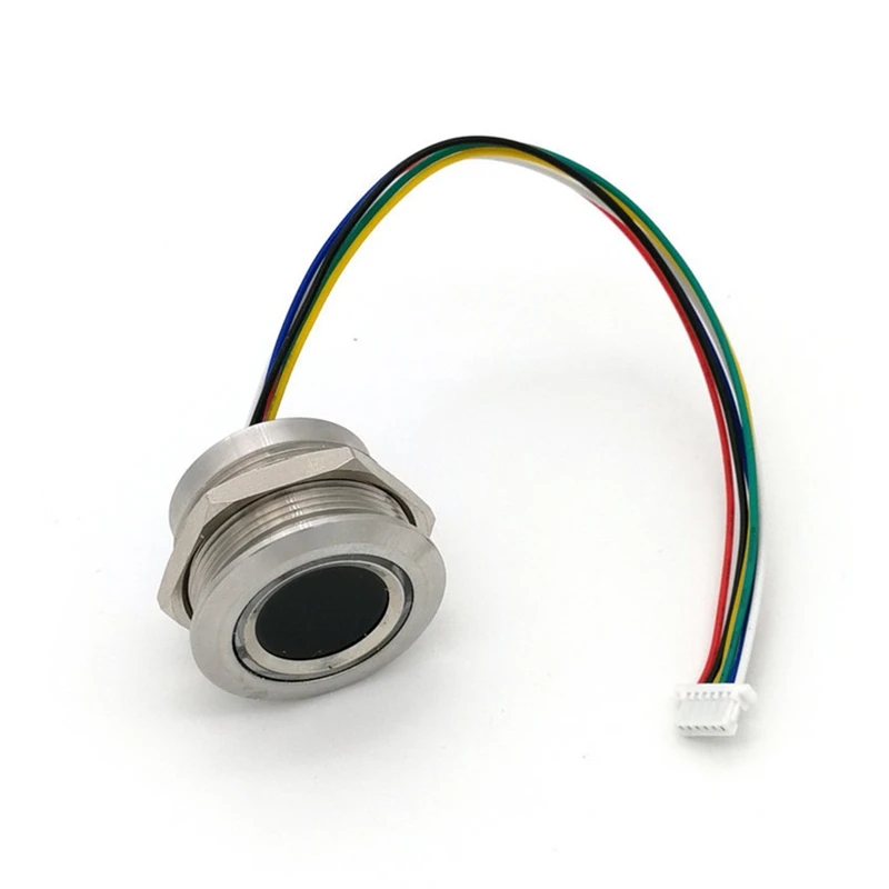 R503 Circular Round RGB Ring Indicator LED Control DC3.3V MX1.0-6Pin Capacitive Fingerprint Module Sensor Scanner, 15Mm