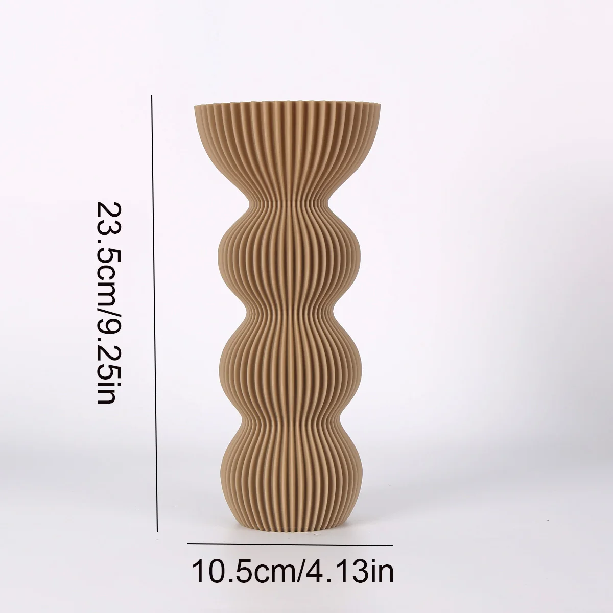 مزهرية بلاستيكية أنيقة باللون الأسود والبني على الطراز البوهيمي - مثالية لتزيين المزرعة والقطعة المركزية لطاولة الطعام ورف الكتب #6