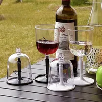 Portable Plastic Wine Glass Resin Collapsible Wine Glasses Cocktail Cup Anti-fall Goblet For Party Picnic Beer Whiskey Drink Cup