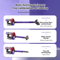 Kids Real Suction Cleaning Play Set with Storage Rack - 3-in-1 Electric Vacuum Cleaner & Pretend Cleaning Tools for Toddlers 6