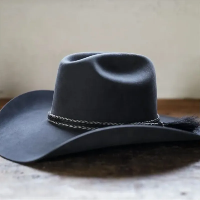 Woven ribbon decorated top hat pure