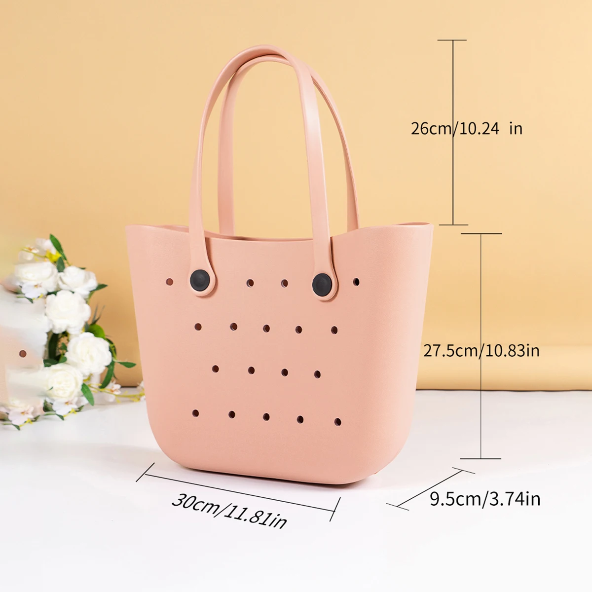 EVA Light Luxury High Appearance Crescent Bag DIY Solid Color Outdoor Waterproof Beach Bag Large Capacity Popular Portable Handb