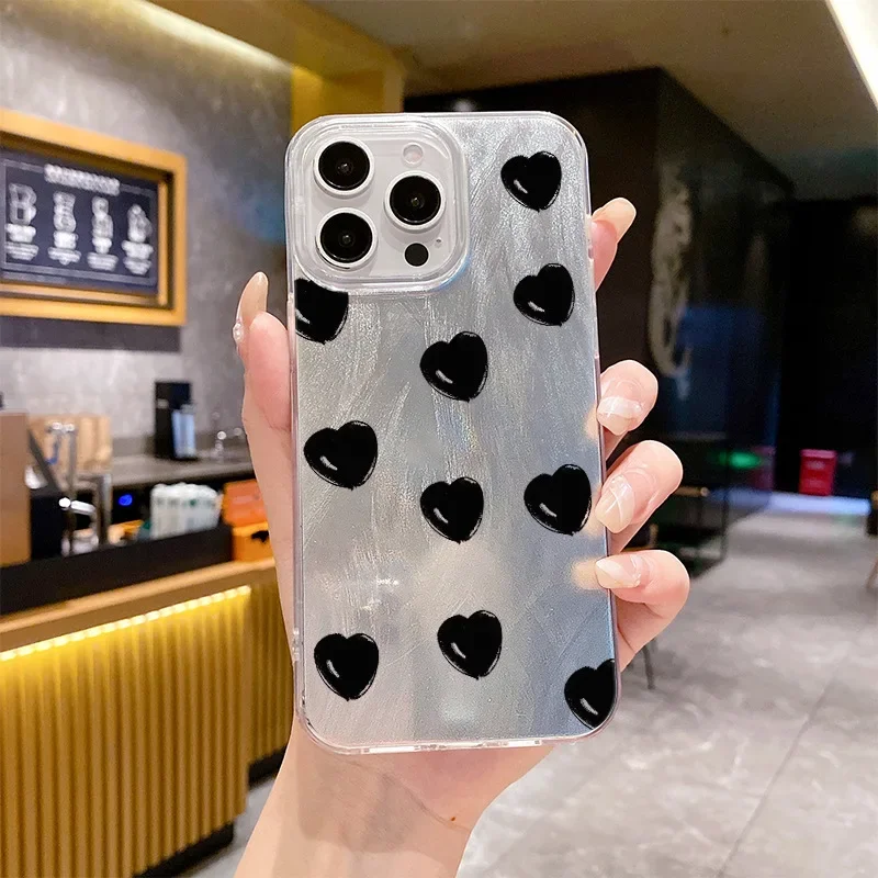 Cute Puffer phone Case , Simple Spades Love, Original, All-Inclusive, For iPhone 16, 15, 14Promax, 13, 12Pro, 11