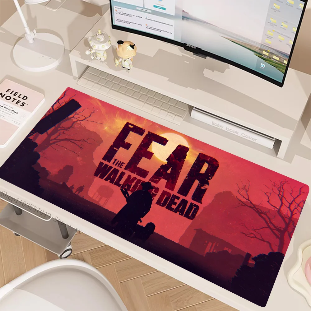 Fear The Walking Dead Mousepad Desk Mat Gaming Accessories Large Gaming Mouse Pad XXL Non-Slip Rubber Game Computer Keyboard