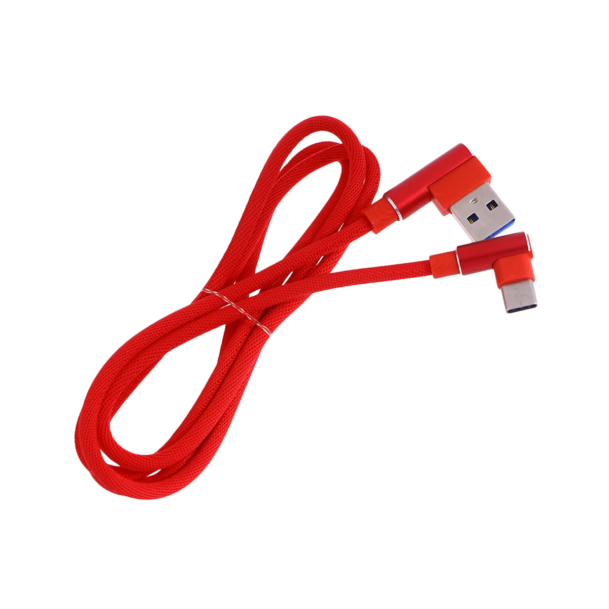 

1M Right Angle USB Type C Cable Braided USB 2.4 A to 90 Degree USB-C Data Cable Cord for P20/P20 10 S9/ Note 8 G6
