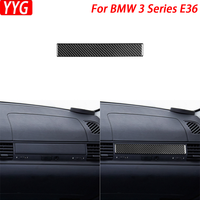 For BMW 3 Series E36 1994—1996 Car Accessories Carbon Fiber Copilot Decorative Strip Panel Interior Cover Trim Modified Sticker