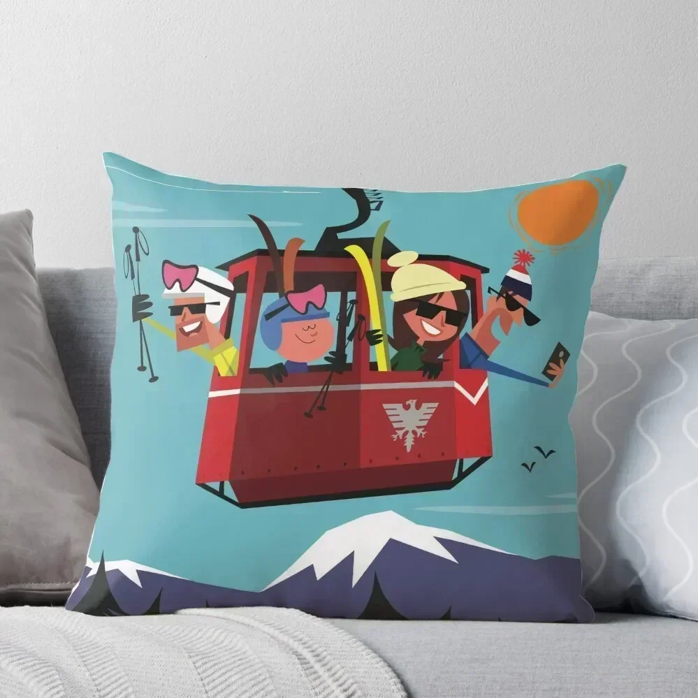 

Val D'Isere poster Throw Pillow Pillows Aesthetic Decorative Cushions home decor items Sofa Cushion Cover pillow