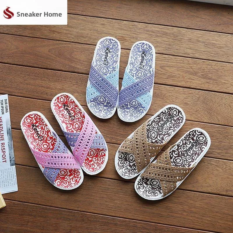 

Nostaic Plastic Flat Bot Indoor Home Outdoor Beach Sandals Anti-Slip Wear-Resistant Soft Bot Summer Slippers