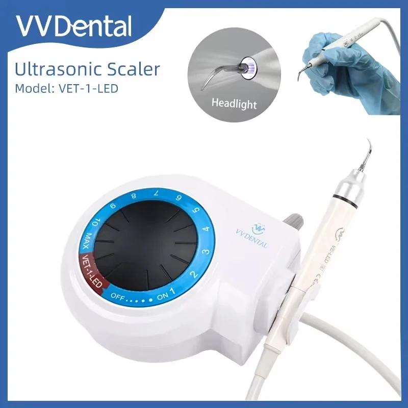 VVDental Ultrasonic Scaler With LED Light Handpiece Teeth Cleaning Machine Remove Tooth Calculus Teeth Washing Tools For Dentist