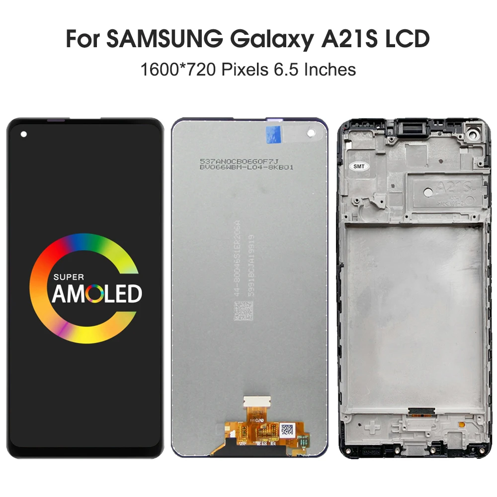 a21s Display Screen for Samsung Galaxy A21S Lcd Display Digital Touch Screen with Frame for Samsung A21S A217 A217F A217F/DS