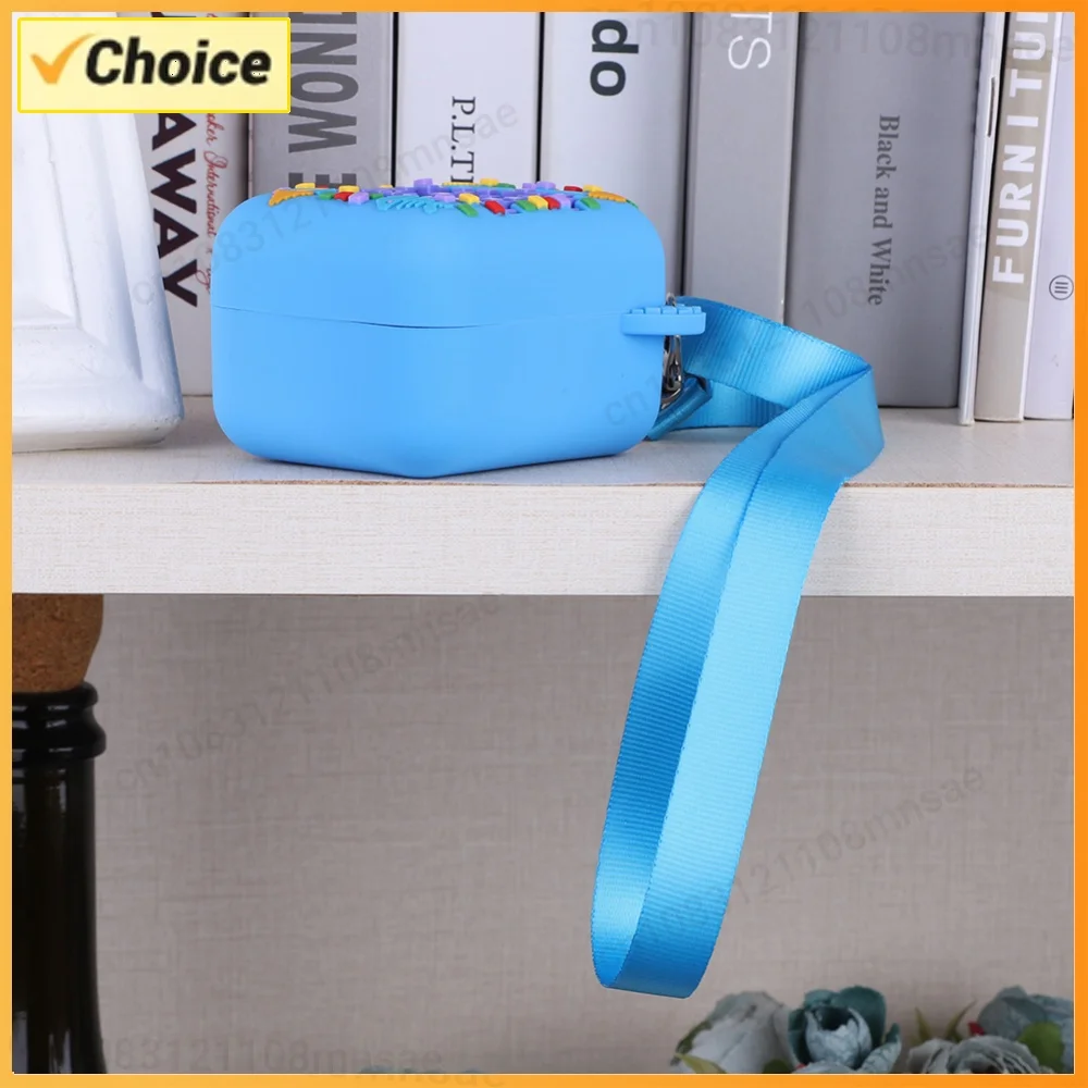 Silicone Protective Cover with Lanyard Protective Storage Holder 3D Food Print for Interactive Digital Pet