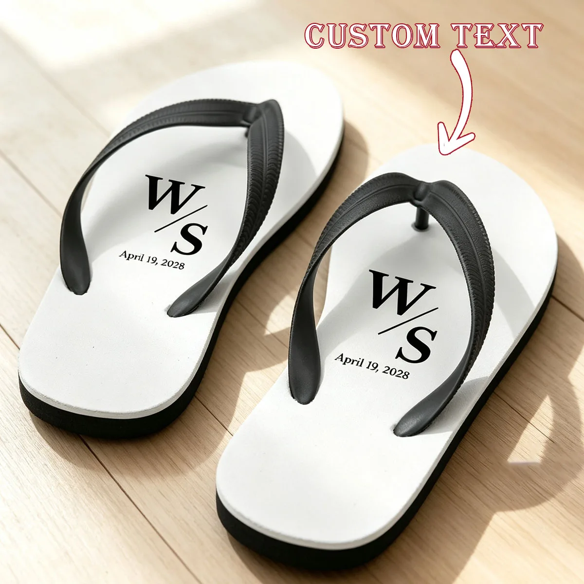 Chanclas personalizadas divertidas para hombres y mujeres, chanclas con texto, novias, bodas