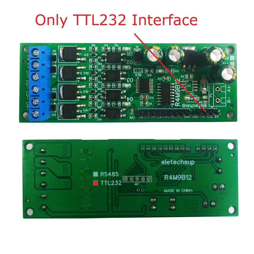 DC 6-24V TTL RS232 UART Controle MOS Transistor Relé de Estado Sólido
