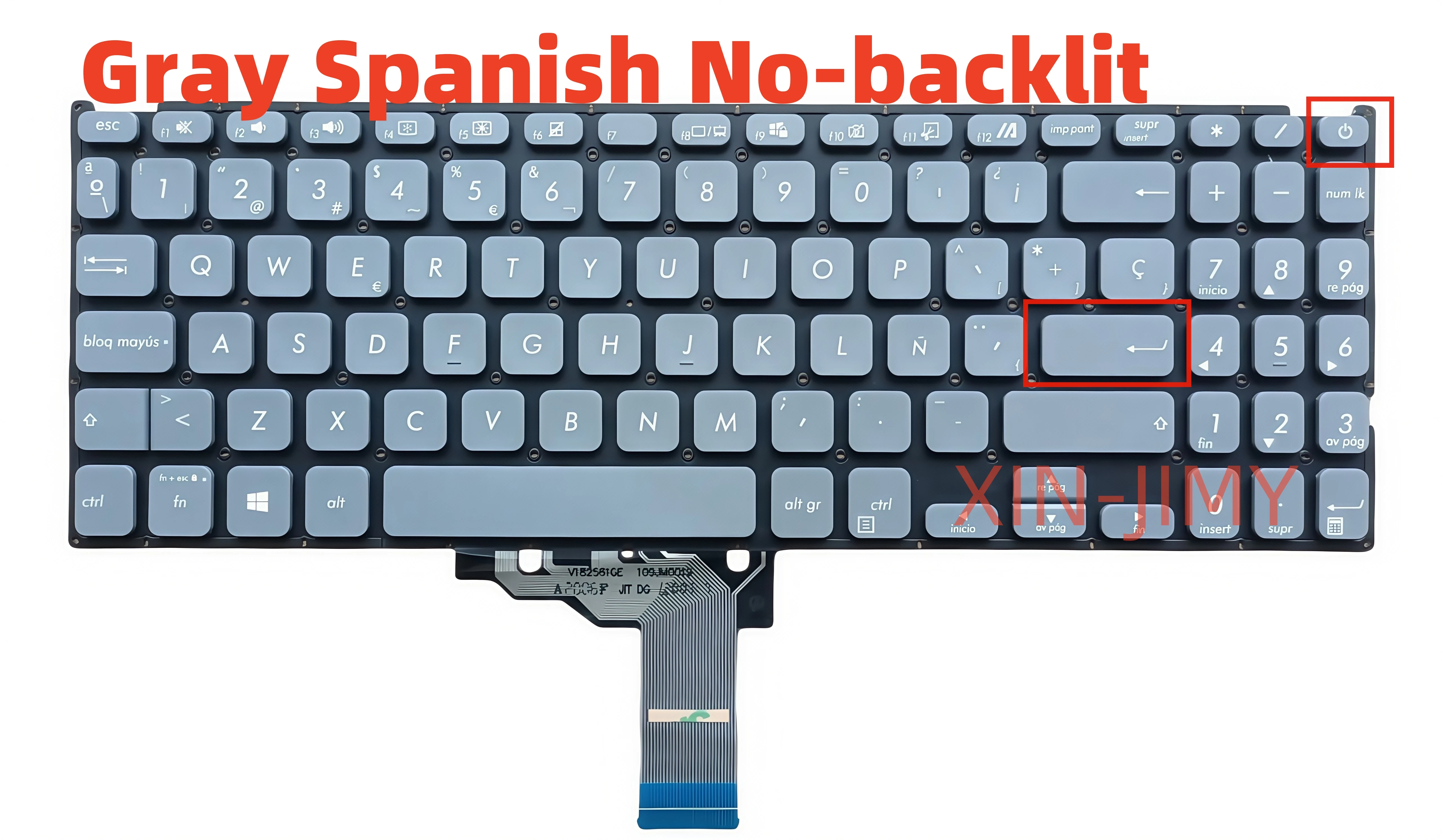 

Spanish Gray Laptop keyboard For Asus VivoBook15 X509F/FJ M509 FL8700U Y5200F/J V5200E/F/J X515JA/EA SP without backlit