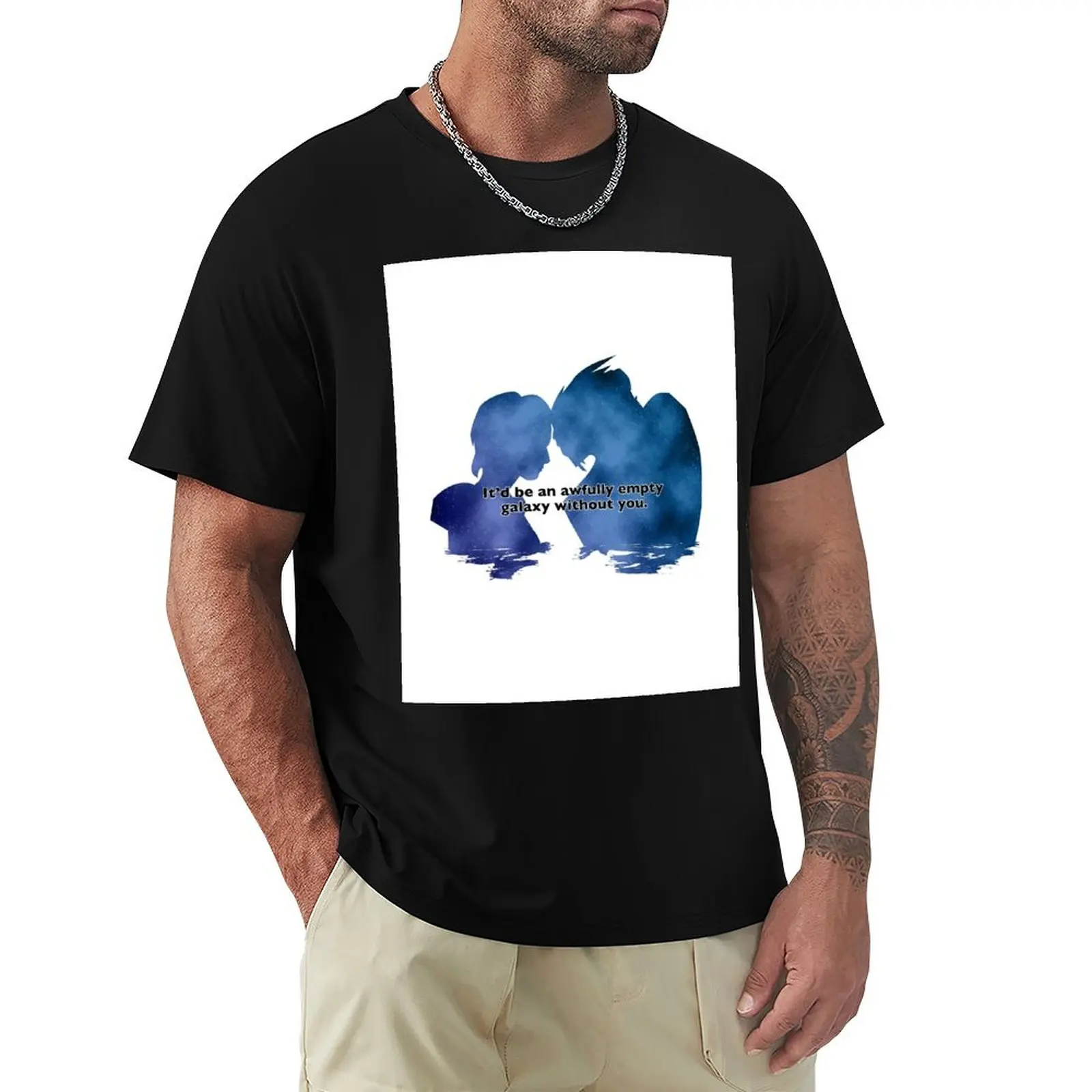 Garrus x FemShepard Silhouette T-Shirt t shirts cotton 100% T-Shirt