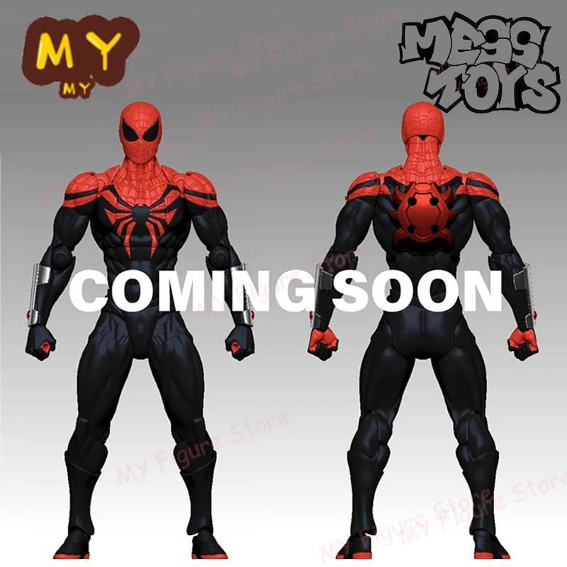 

New MessToys Spiderman Figure CT Toys Black Red Spiderman Figurine Mess Toys Action Figure Statue Model Gifts Kid Toy Customized