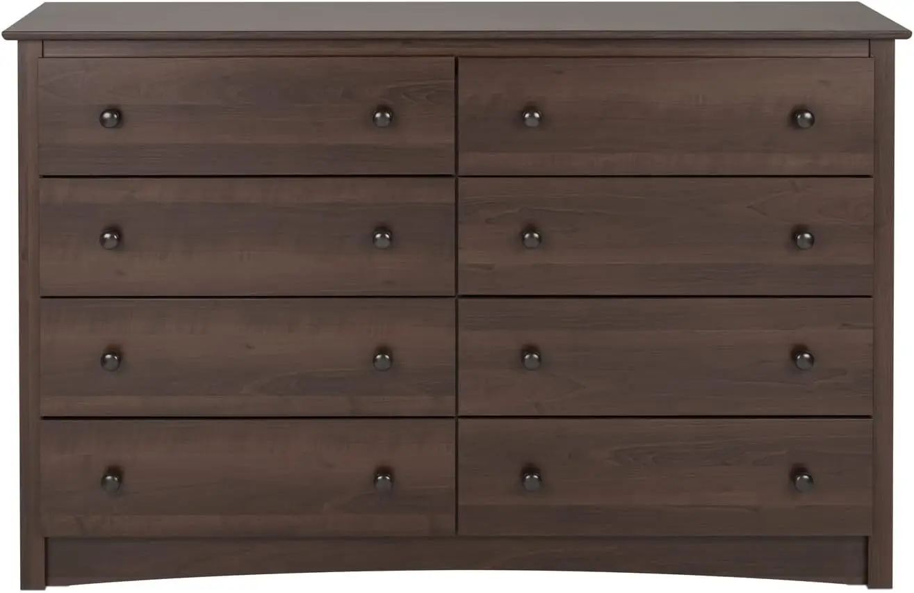 

Fremont 8 Drawer Double Dresser for Bedroom, 15.75" D x 59" W x 36.25" H, Espresso