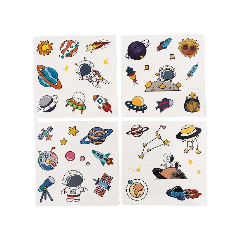 Cartoon Space Astronauts Cute Waterproof Stickers Cup Thermos Laptop Handbook Decorative Paper Decals