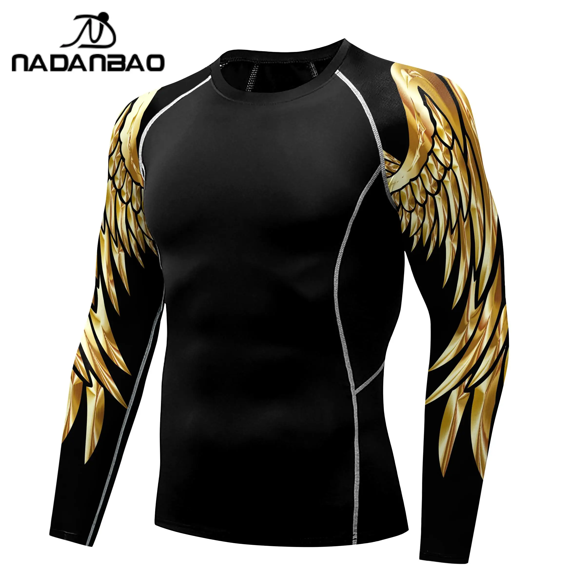 NADANBAO Rashguard mężczyźni strój kąpielowy z długim rękawem kombinezony surfingowe Surf T-shirt zapobieganie meduzy plaża ochrona UV nurkowanie