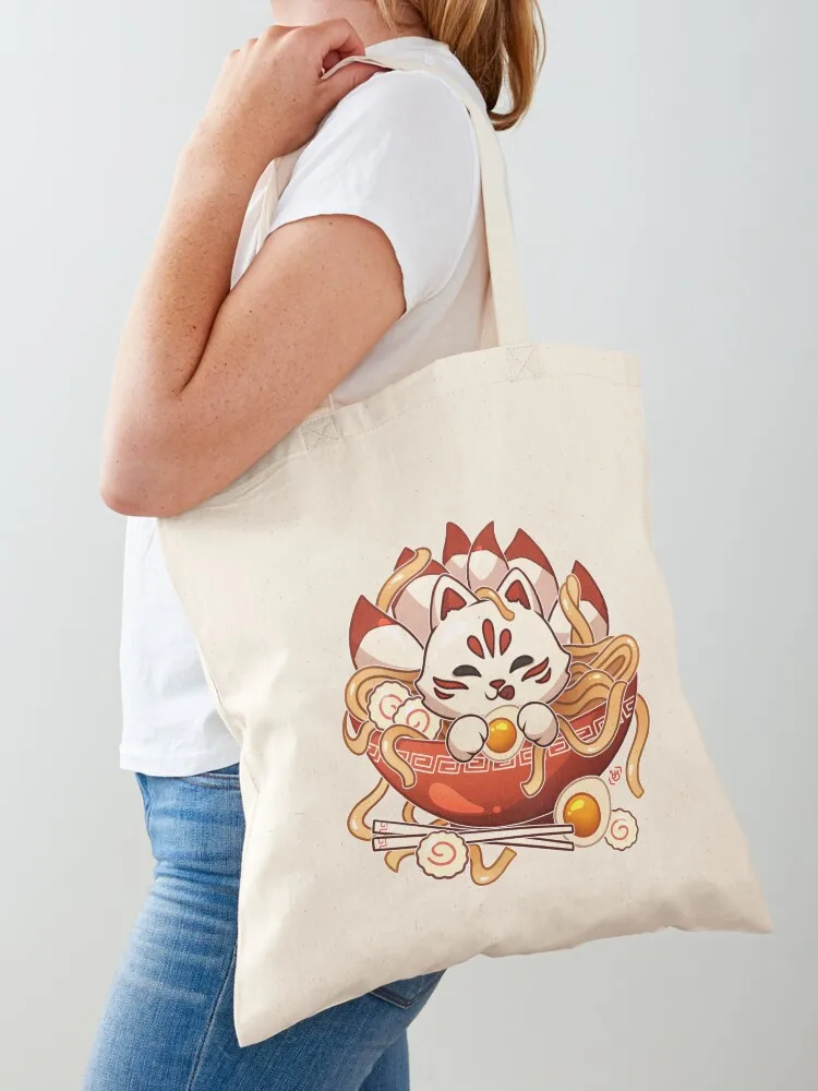 

Kitsune Udon Bowl Tote Bag, женская сумка, большие сумки для женщин, холщовая сумка-тоут, мужская сумка-тоут