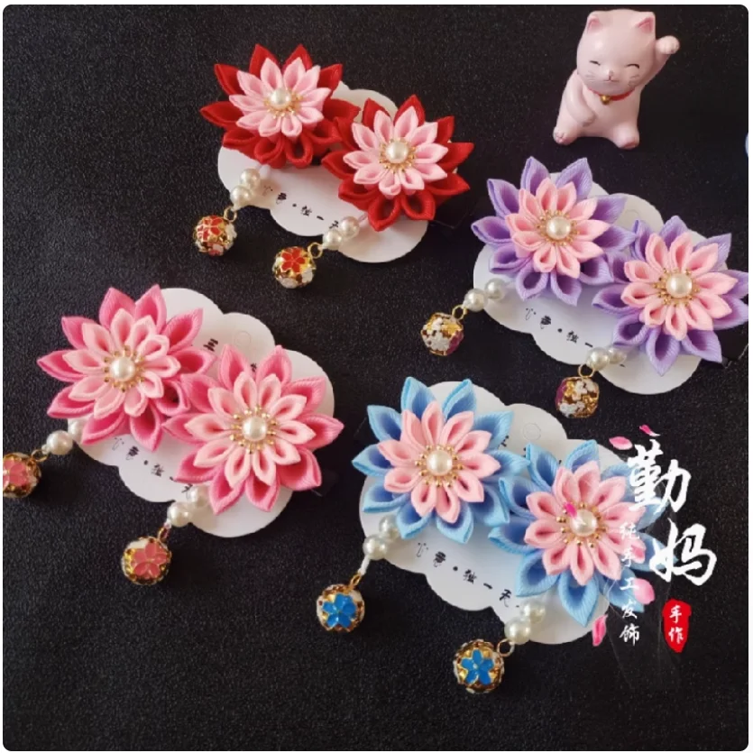 2024 Hanfu Children's Hair Accessories Zephyr Sword Chrysanthemum Butt Clamp Chinese Style Court Girl's Headdress Hair Clip