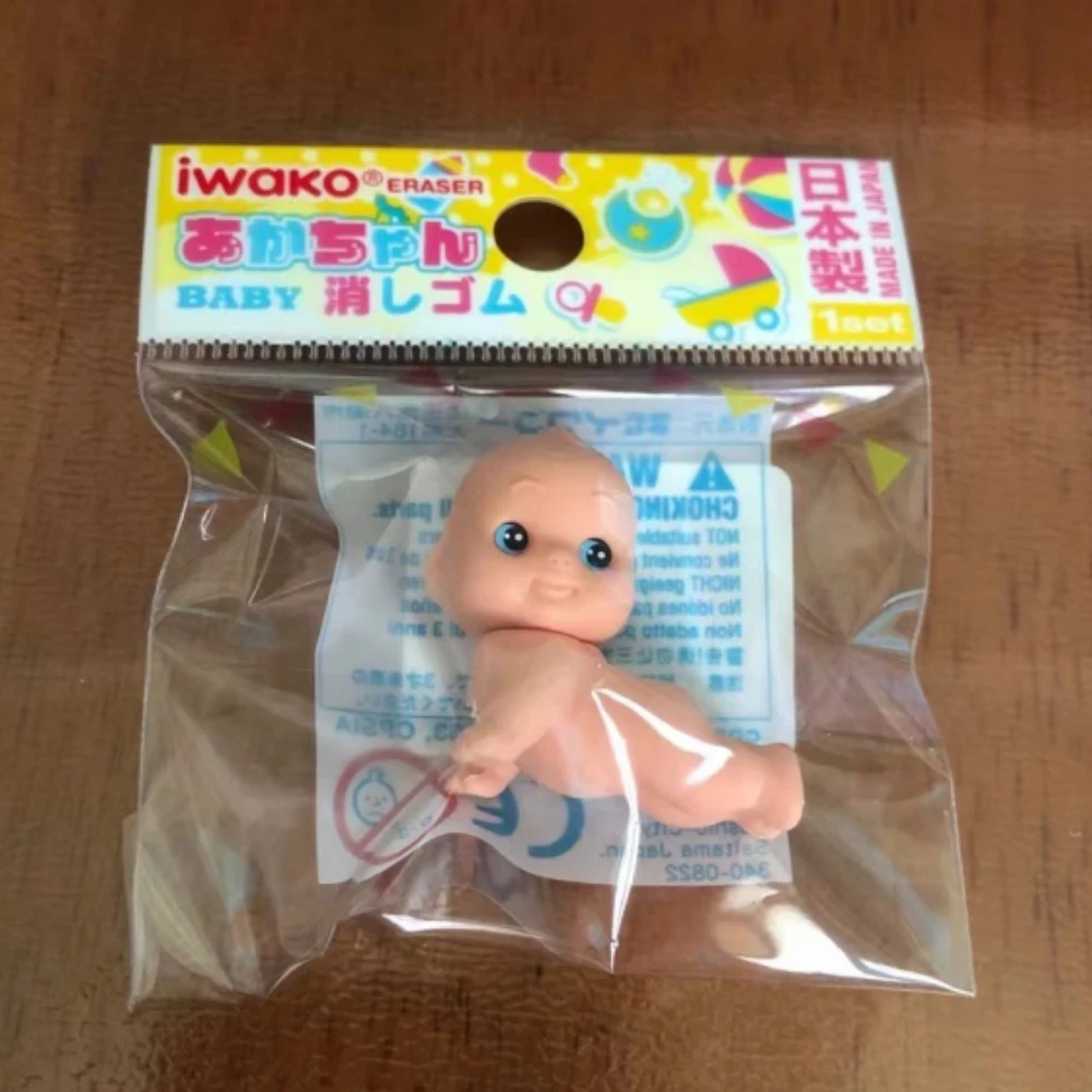 Original Anime Figure Iwako Iwasawa Japan Children's Fun Puzzle Eraser Baby Doll Crawling Standing Sitting Position Eraser