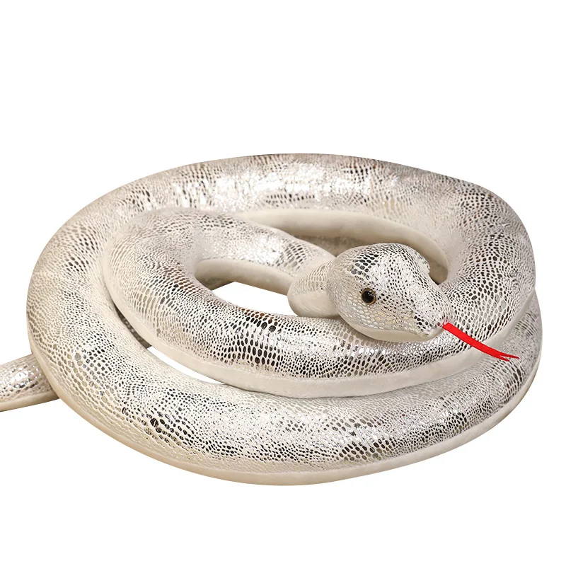 New 1pc Simulation Snakes Plush Toy Giant Long Snake Stuffed Animal Plushie Funny Tricky Friends Halloween Gift