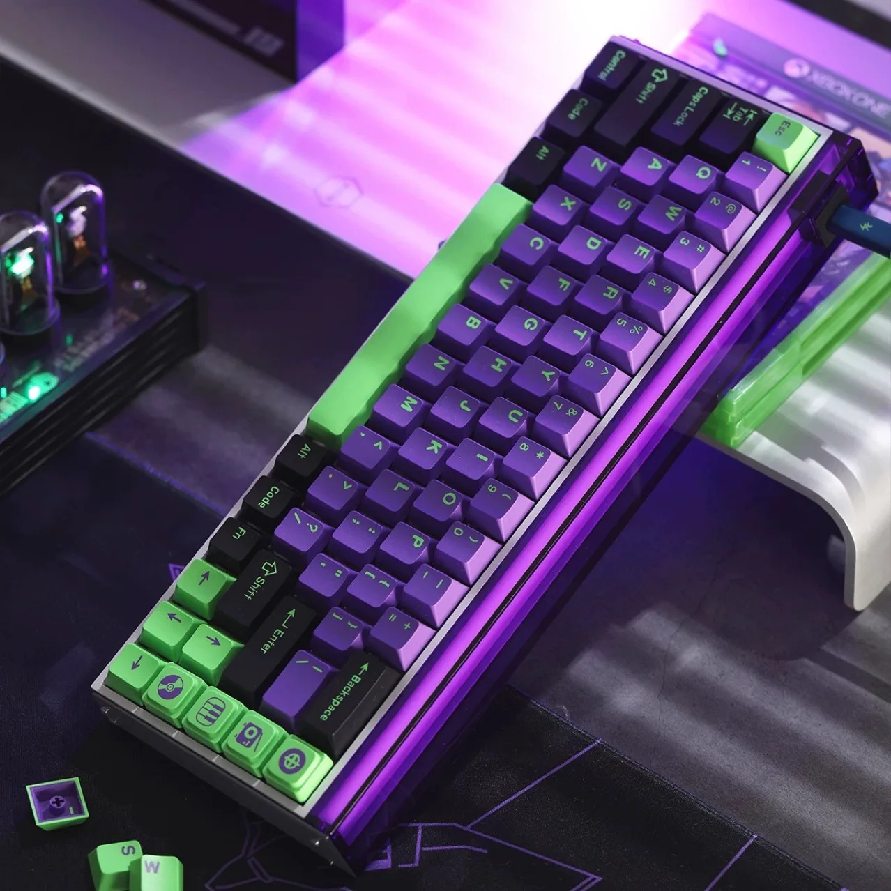 Mechanical keyboard suitable for keycaps PBT two-color molding original full set of sublimable mechanical keyboard keycaps