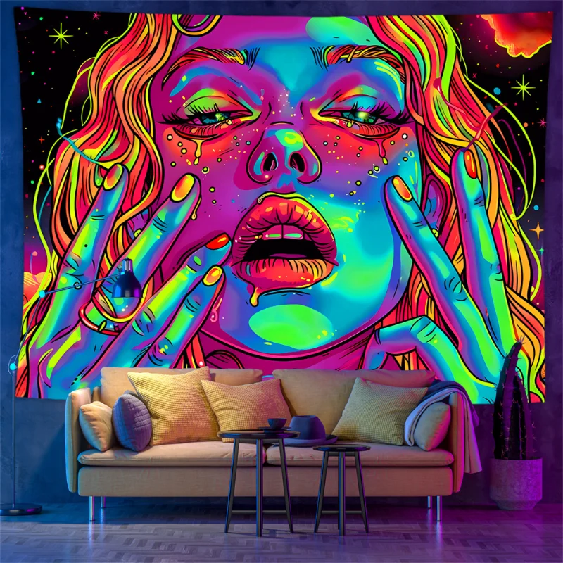 VIKAMA Tapiz de pared psicodél - Wall Scroll Tapestry reseña y precio