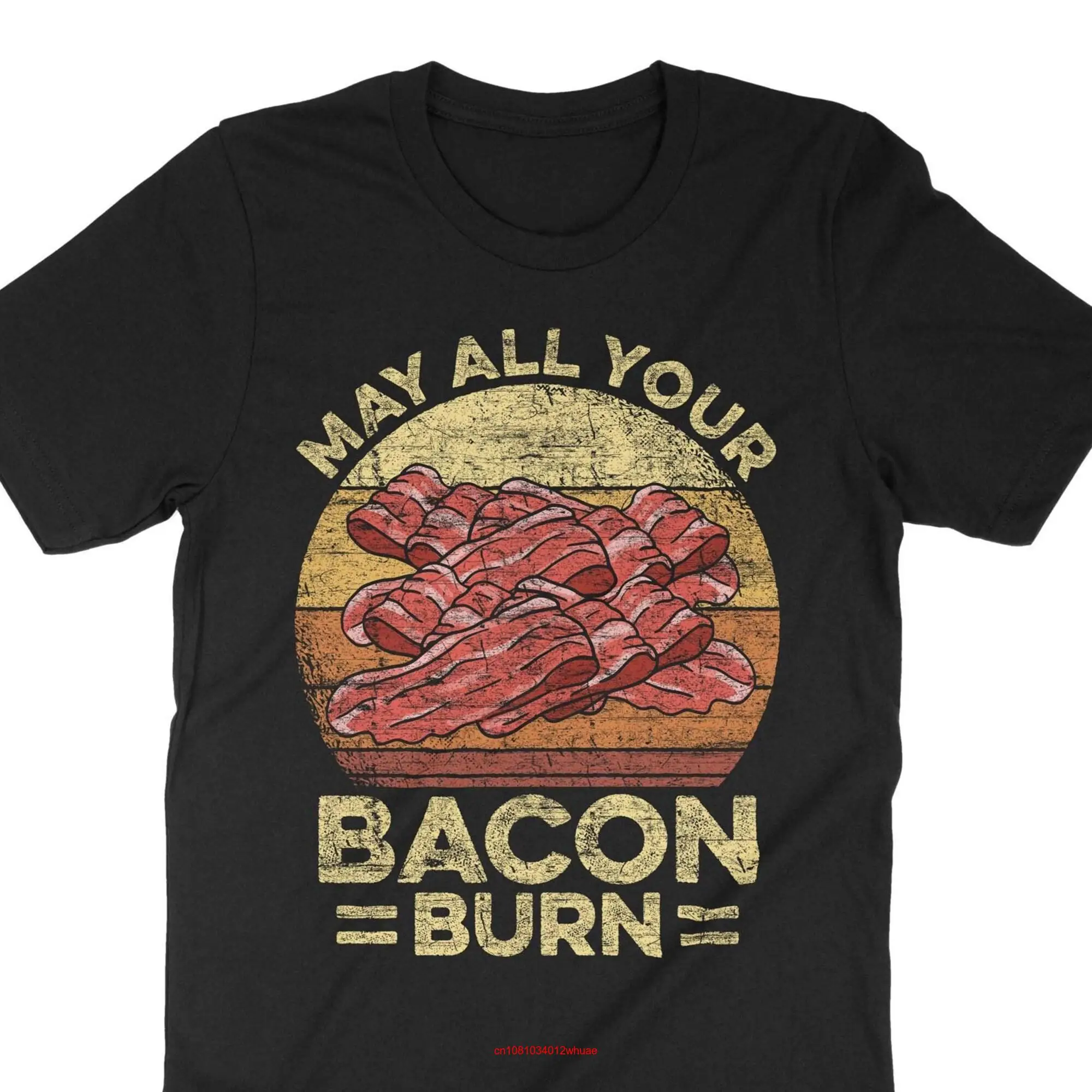 Футболка с длинным или коротким рукавом, с рисунком бекона, барбекю, гриля