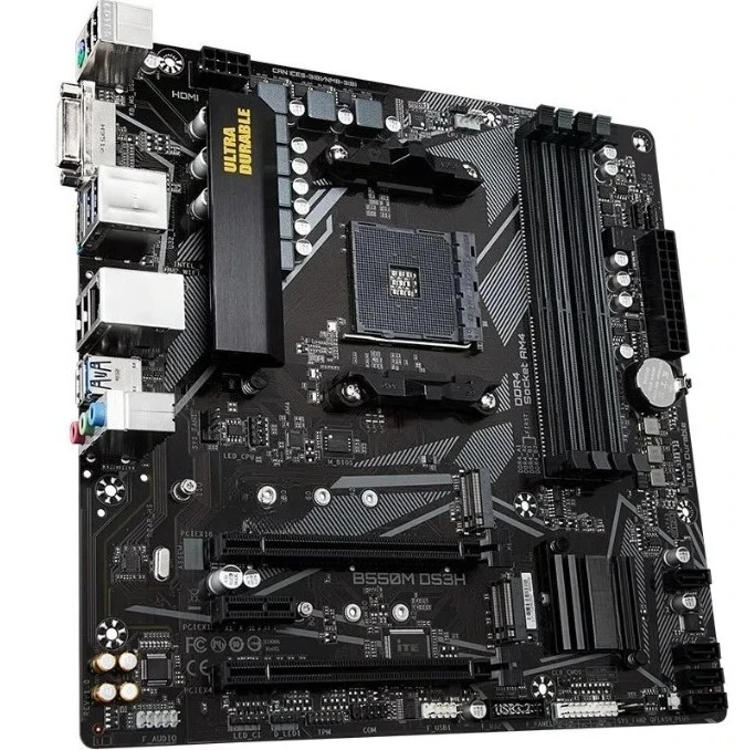 محاصر لجيجابايت GA-B550M-DS3H يدعم Ryzen Gen 1 إلى Gen 5 AM4 DDR4