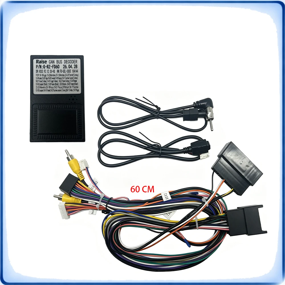 

32Pin to 16Pin Car Radio Wiring Harness with CANBUS Decoder G-RZ-FD60 for Ford Focus 2019 Escape Kuga High Version
