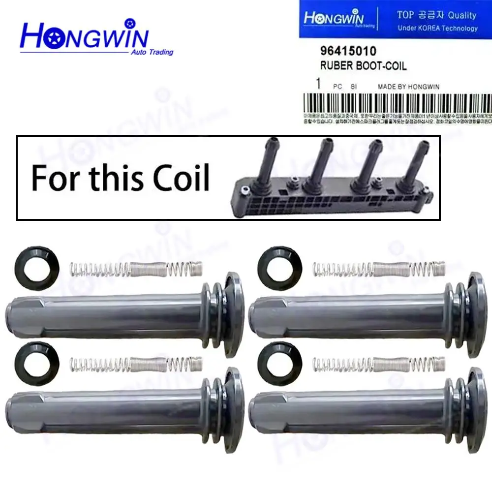 4/8PCS 96415010 Ignition Coil Rubber Boot Kit Spring For Chevrolet Optra 2.0L 2004-2008 Daewoo Nubira 2.0L 2002 Holden Viva JF