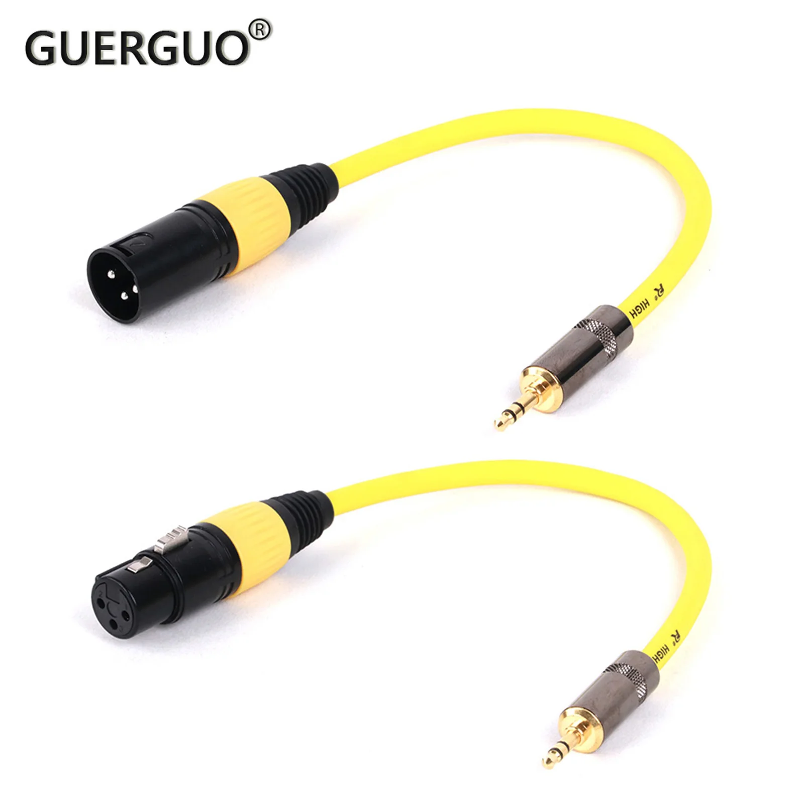 

3.5mm Stereo Audio Adapter Cable Male Jack To 3Pin XLR Male/Female Connector for Microphone Guitar Professional Audio Set-up