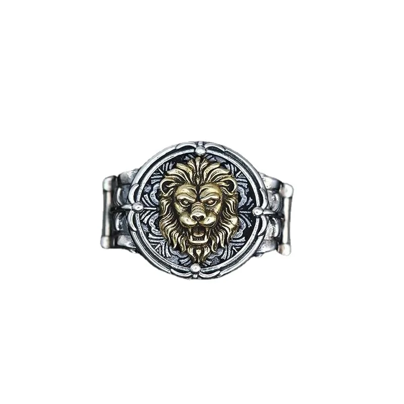 Retro Men Domineering Ring Lion Jewelry Index Finger Ring Trendy Boy Gift