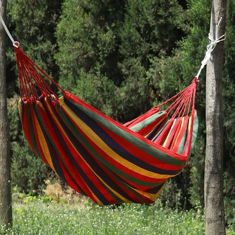 New outdoor hammock camping equipment - foldable and portable balcony home swing - camping canvas hammock
