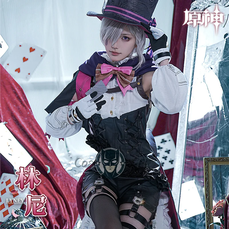 

Лини Волшебник Косплей Костюм Игра Genshin Impact Кожаная Униформа Платье Уши Аниме Хэллоуин Ролевые Игры Карнавальная Вечеринка Одежда