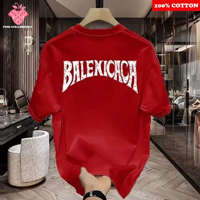 

Fashion Letter Printed T-shirt Men's Summer 2025 New American Style Trend Loose Casual Top Short Sleeve T-shirt Men's clothing