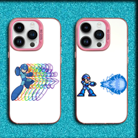 R-Rockman M-Megaman Phone Case For iPhone 16,15,14,13,12,11,Mini,Pro,MAX Pink Matte Silicone Cover