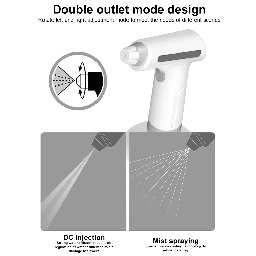Garrafa De Spray De Plantas Elétricas, USB Recarregável, Rega Automática, Fogger Spray Bottle, Portátil, Mão, Ferramentas De Pulverizador De Jardim