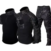 1/4 Zipper MCBK Combat Suit Men Tactical Suits Camo Training Sets Durable Hunting Shirts+Pants  Multiple Pockets Wear-resisting
