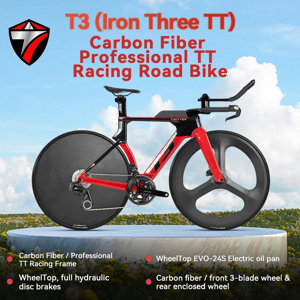 

TWITTER T3 WheelTop EVO TX Wireless 24S Adult Carbon Fiber Racing Bike 700x28C New 2026 Competition Bicycle