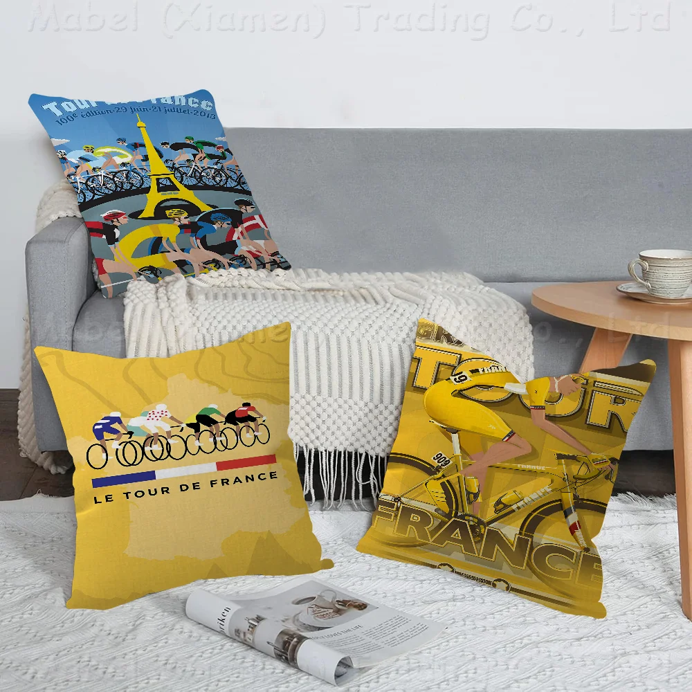 T-Tour D-De F-France Pillow Cushion Cover Pillowcase Living Room Sofa Home Decor Customized