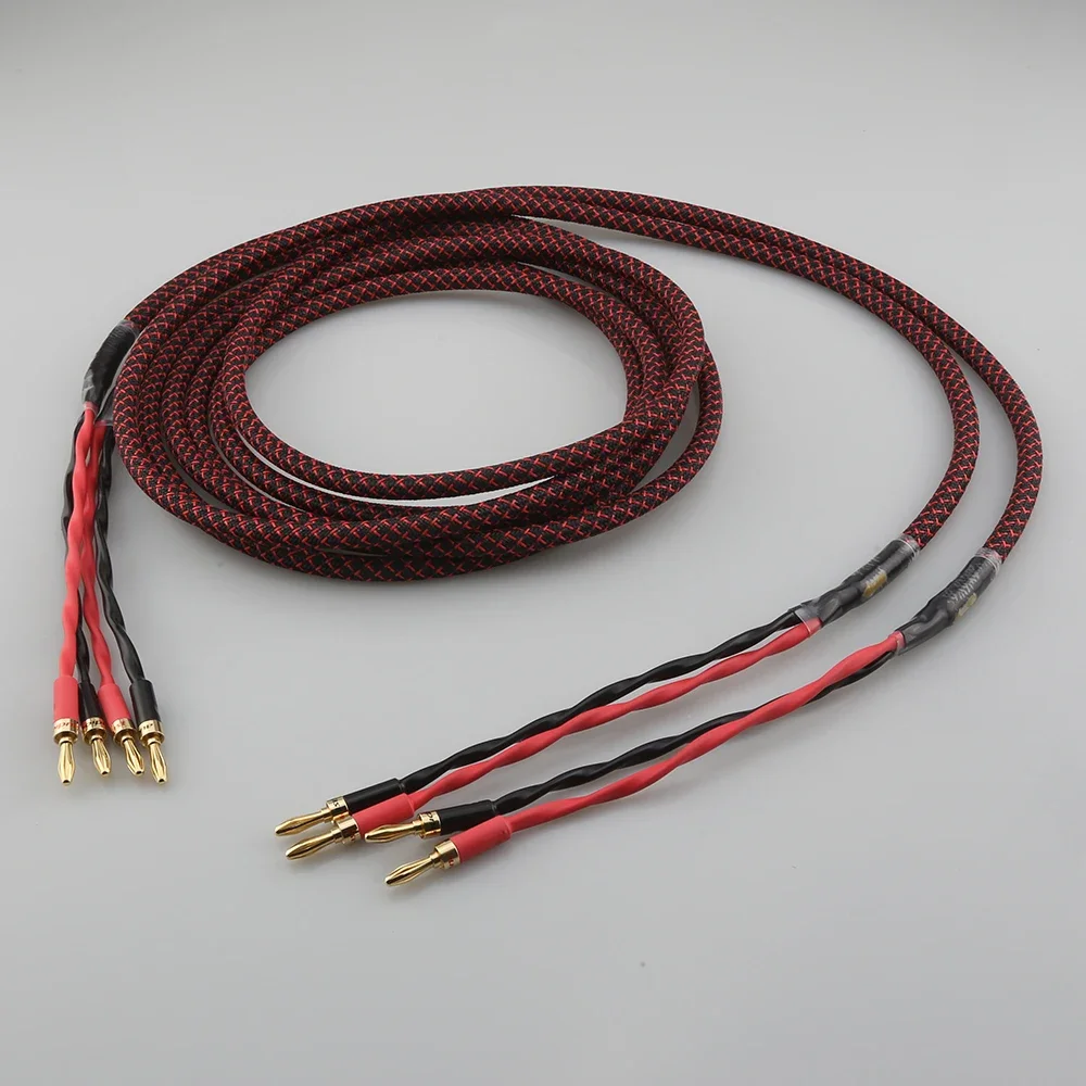 Audiocrast SP11 HIFI Speaker Cable 1 Pair OFC audio cable HI-FI high-end amplifier speaker cable Banana plug