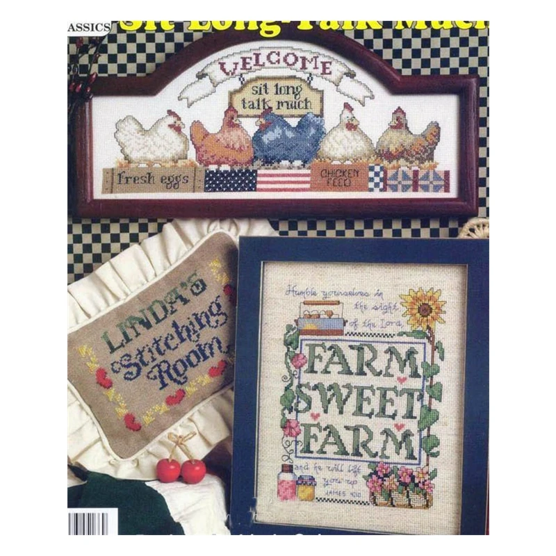 

Cross Stitch Kit Magazine Sweet Farm Cartoon 18CT 14CT 11CT Precision Print Embroidery Material Bag